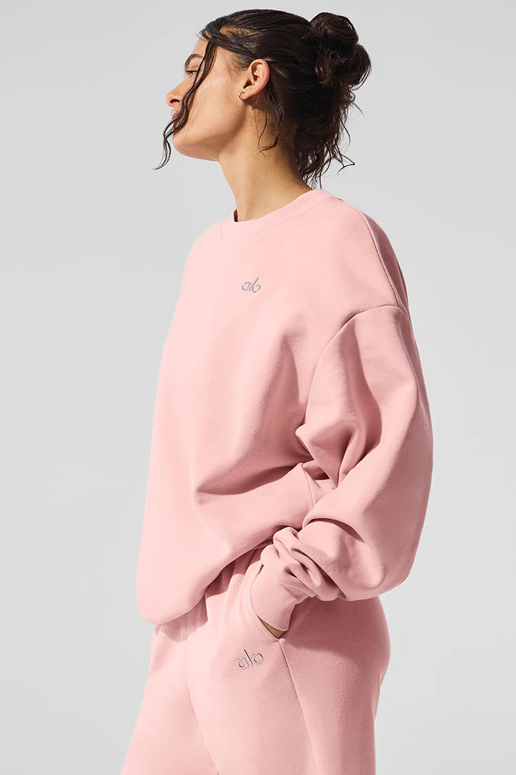Accolade Crew Neck Pullover - Pink Quartz — image 1
