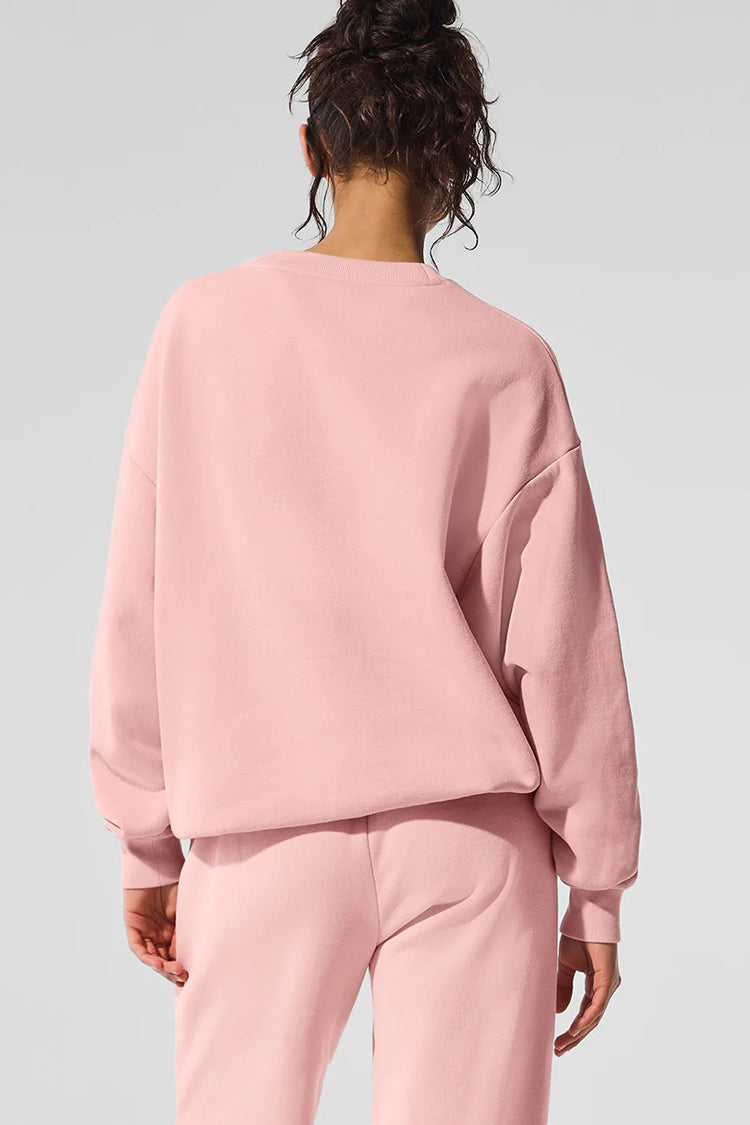 Accolade Crew Neck Pullover - Pink Quartz — image 2