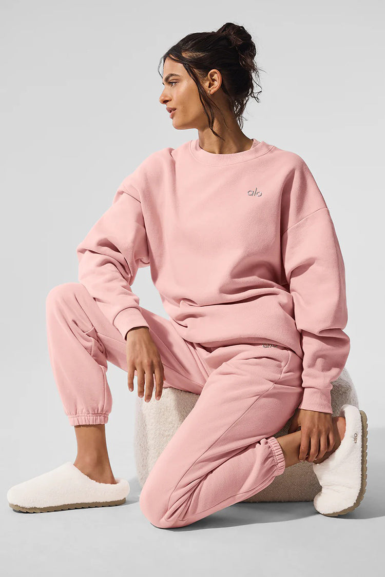 Accolade Crew Neck Pullover - Pink Quartz — image 4
