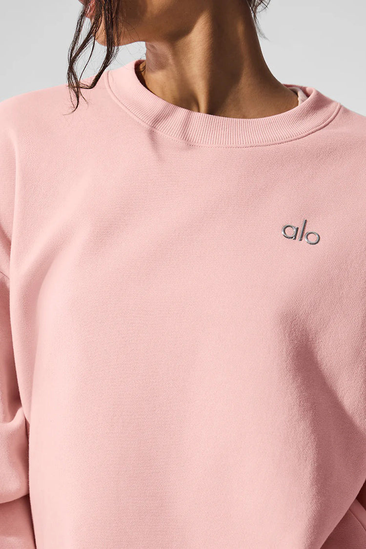 Accolade Crew Neck Pullover - Pink Quartz — image 5