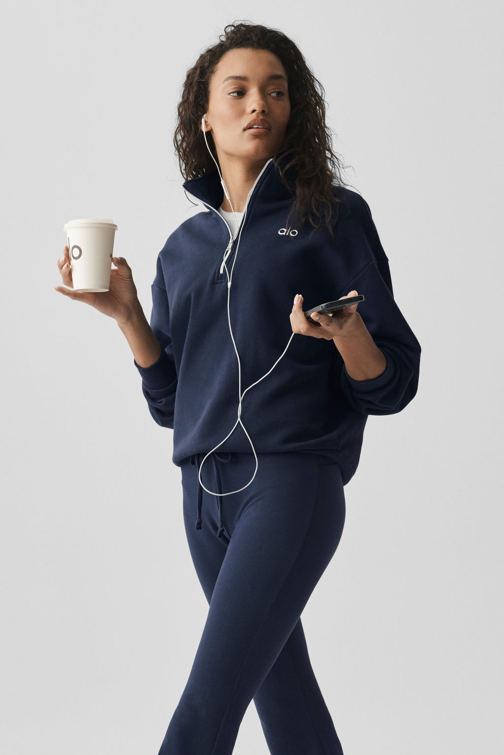 Alo Accolade 1/4 Zip Pullover - Navy — image 5